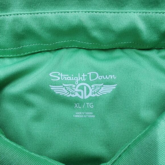 Straight Down Men's Green Performance Golf Polo Shirt Size XL - Picture 4 of 12